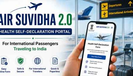 AIR SUVIDHA 2.0 Health Self-Declaration portal for international travelers to India