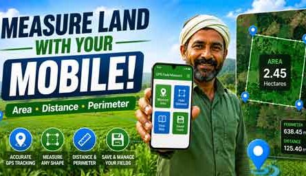 GPS Field Measure app for measuring land area using GPS