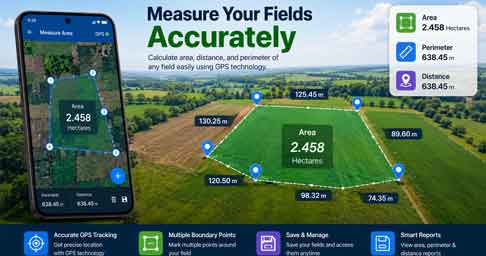 GPS land boundary measurement using smartphone application