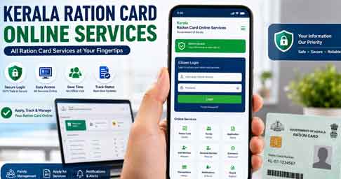 Kerala ration card online services through the official eCitizen portal.
