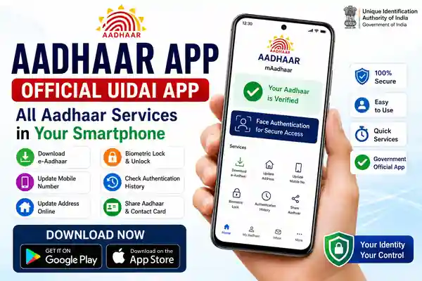 Aadhaar App 2026 official UIDAI mobile application