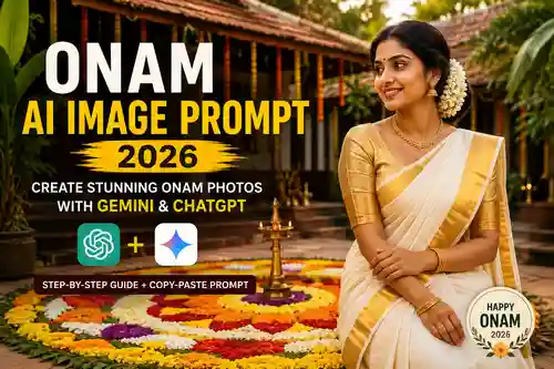 Onam AI Image Prompt 2026 using Gemini and ChatGPT