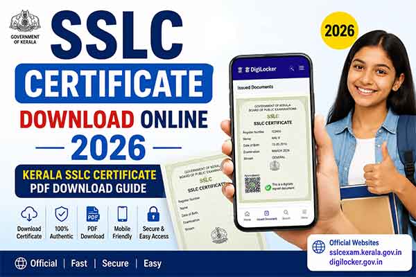 Kerala SSLC certificate download online 2026 using DigiLocker