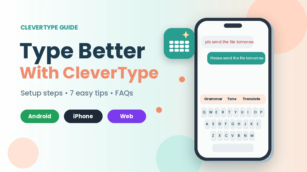 How to use CleverType keyboard on Android and iPhone