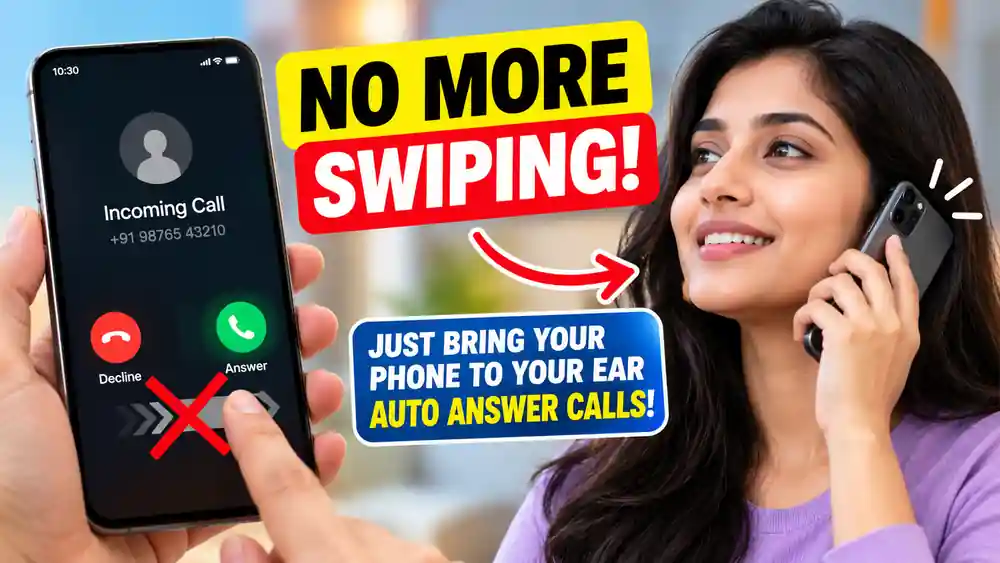 Answer calls automatically by lifting your phone to your ear without swiping the screen.